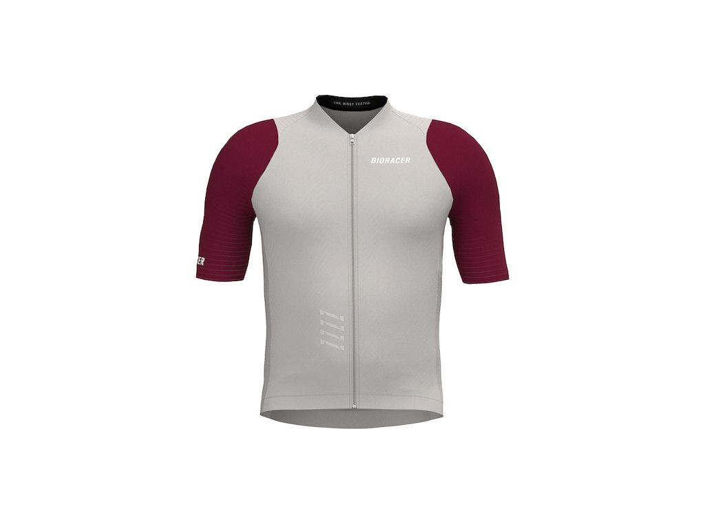 Bioracer Icon cykeltrøje korte ærmer grå/rød børn