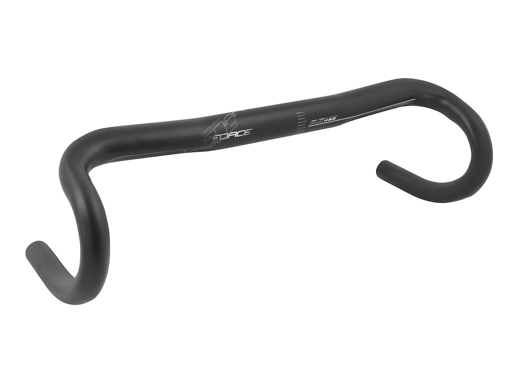 FORCE styr road H9.6 31,8/420 mm aluminium sort