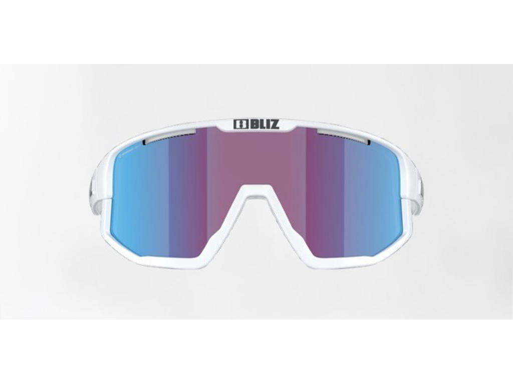 Bliz Fusion Medium (33) cykelbriller rose/violet mirror blue lens matte white