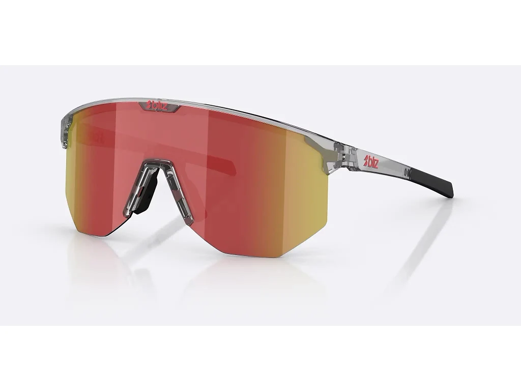 Bliz Hero XXL - Cykelbriller - Transparent Dark Grey/Brown/Red Multi