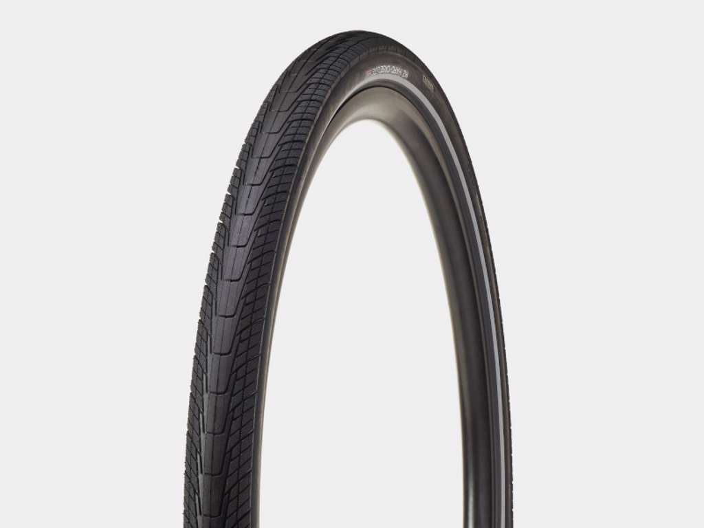 Bontrager H2 Hard Case Lite - tråddæk til hybrid cykler - 700x35c - Sort refleks