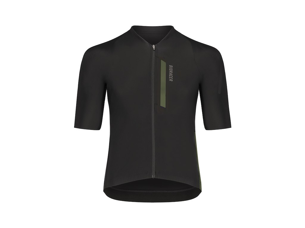 Bioracer Icon gravel cykeltrøje korte ærmer black/olive green herre