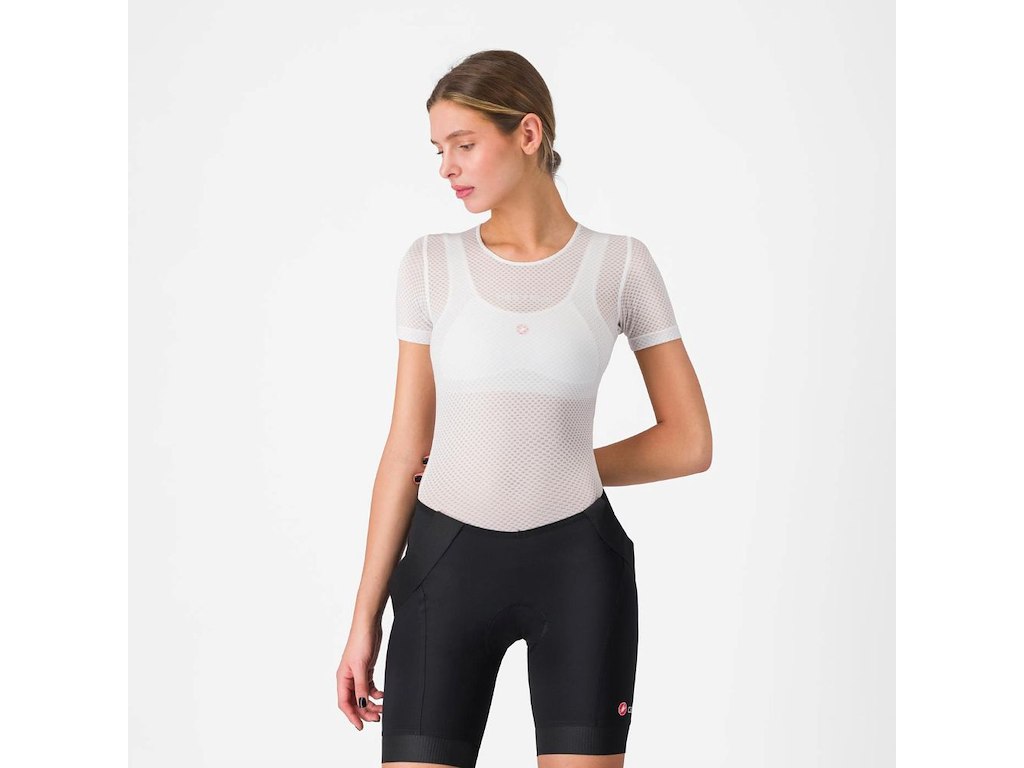 Castelli Pro Mesh Baselayer - Svedundertrøje - Korte ærmer - Dame - Hvid - XS