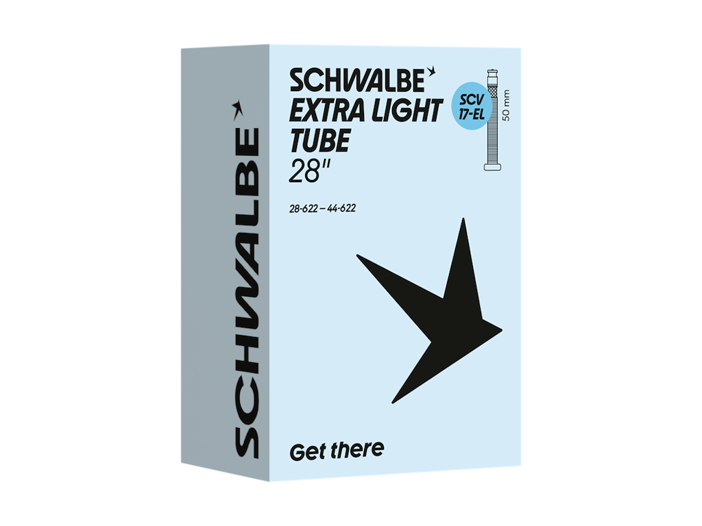 Schwalbe Extra Light slange 700c/28"x1,10-1,80 (28/44-622) med 50mm lang SCV Clik ventil SCV17-EL