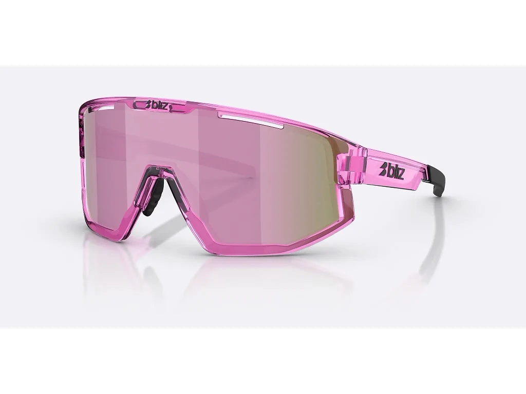 Bliz Fusion XX-Small - Cykelbriller - Transparent Pink/Brown/Rose Multi