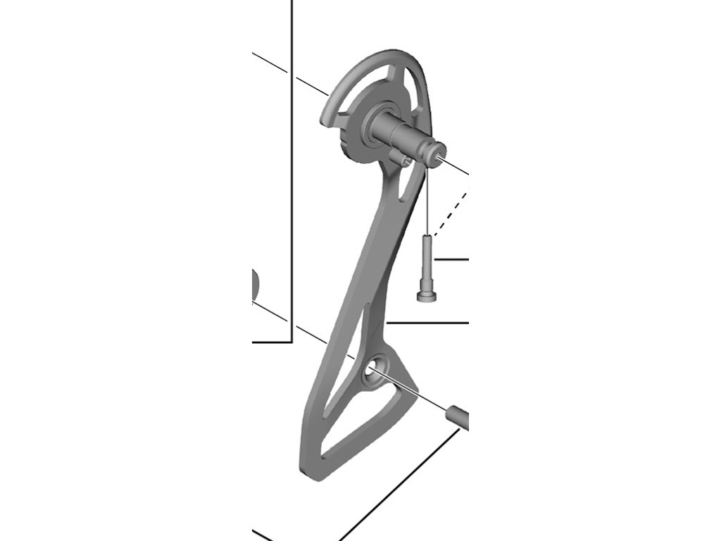 Shimano 105 yderplade og skrue til bagskifter model RD-R7100
