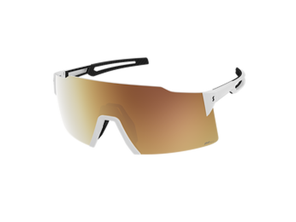 SCOTT Stride LS - Cykelbriller - Hvid/AMP LS Gold Chrome