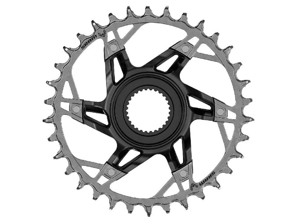 Sram XX T-Type Eagle klinge - Bosch Gen. 4 - Direct Mount - 12 Speed - 36T - Sort/Sølv