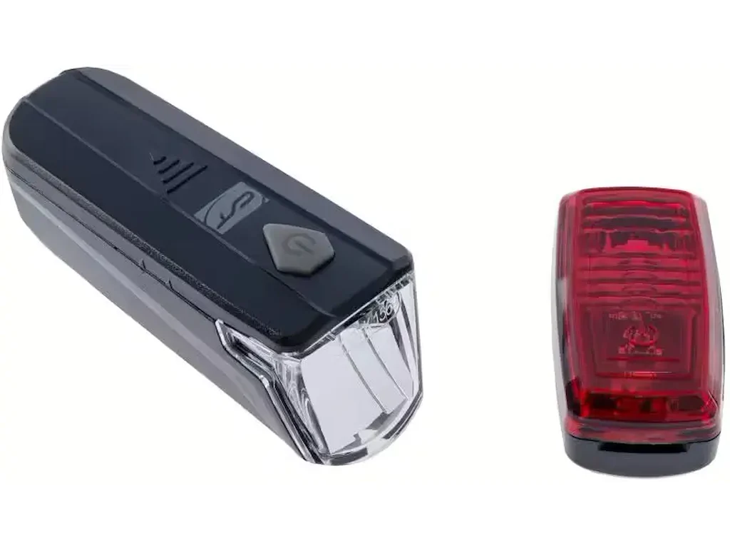 CONTEC LS-247 Slim - Lygtesæt - 30 Lux - LED - Batteri - StVZO - Sort