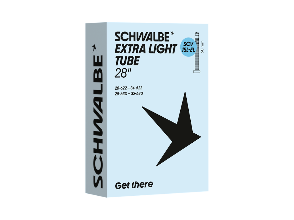 Schwalbe Extra Light slange 700c/28"x1,10-1,40 (28/34-622/630) med 50mm lang SCV Clik ventil SCV15L-