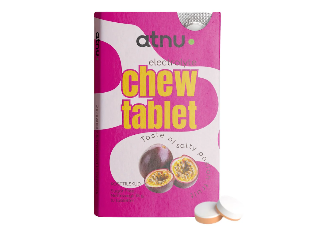 ATNU Electrolyte Chew Tablet Salty Passion Fruit (10 tabl)