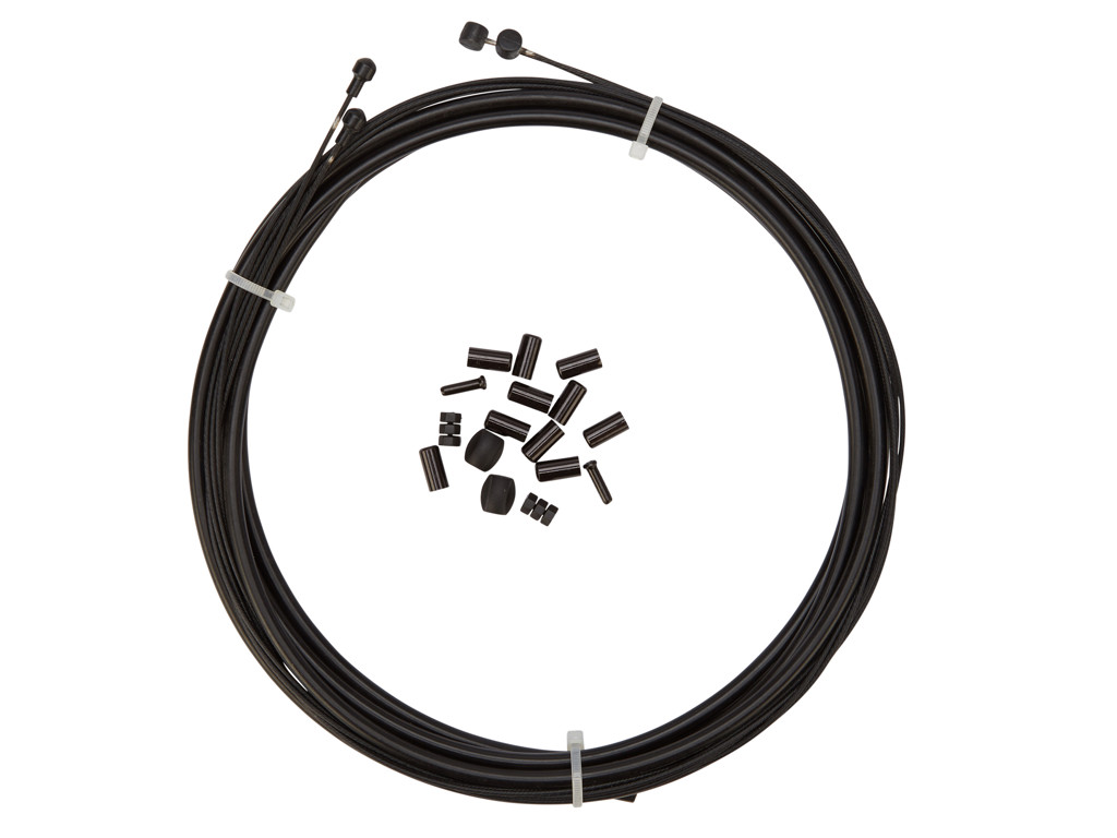 Pathtaker - Premium Kevlar/Teflon Bremsekabel - 5 mm - Sort - Sæt til for og bag