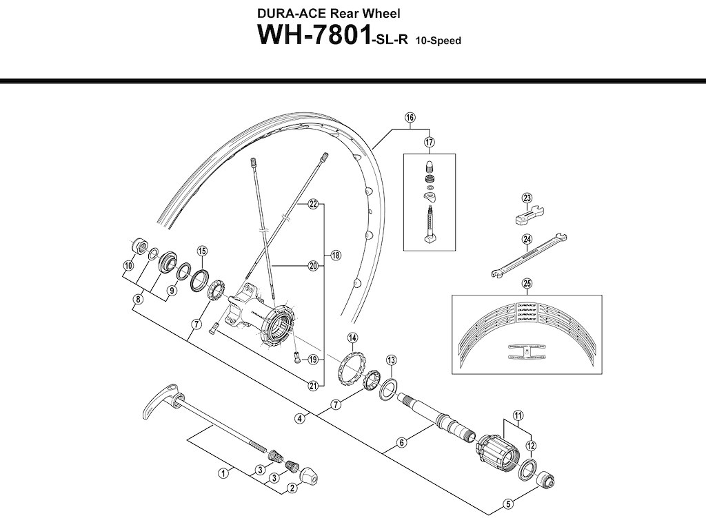 Shimano Dura Ace støvkappe til kassettehus på baghjul WH7801-SL