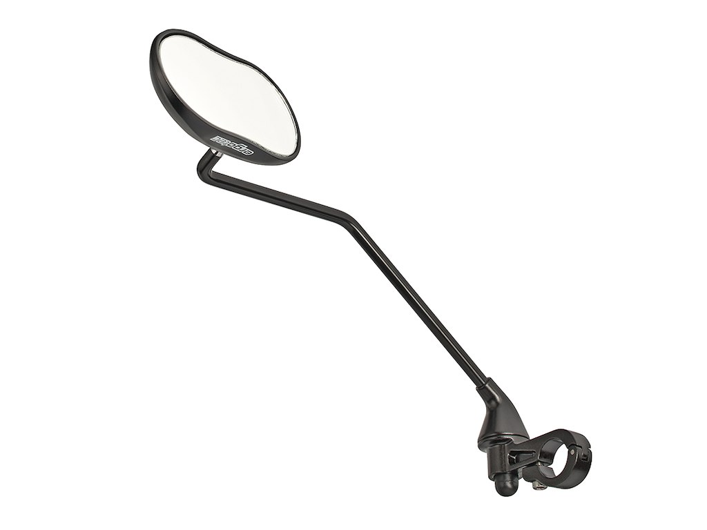 Ergotec M-88LV Spejl lang model i aluminium/Stål - Venstre - Sort