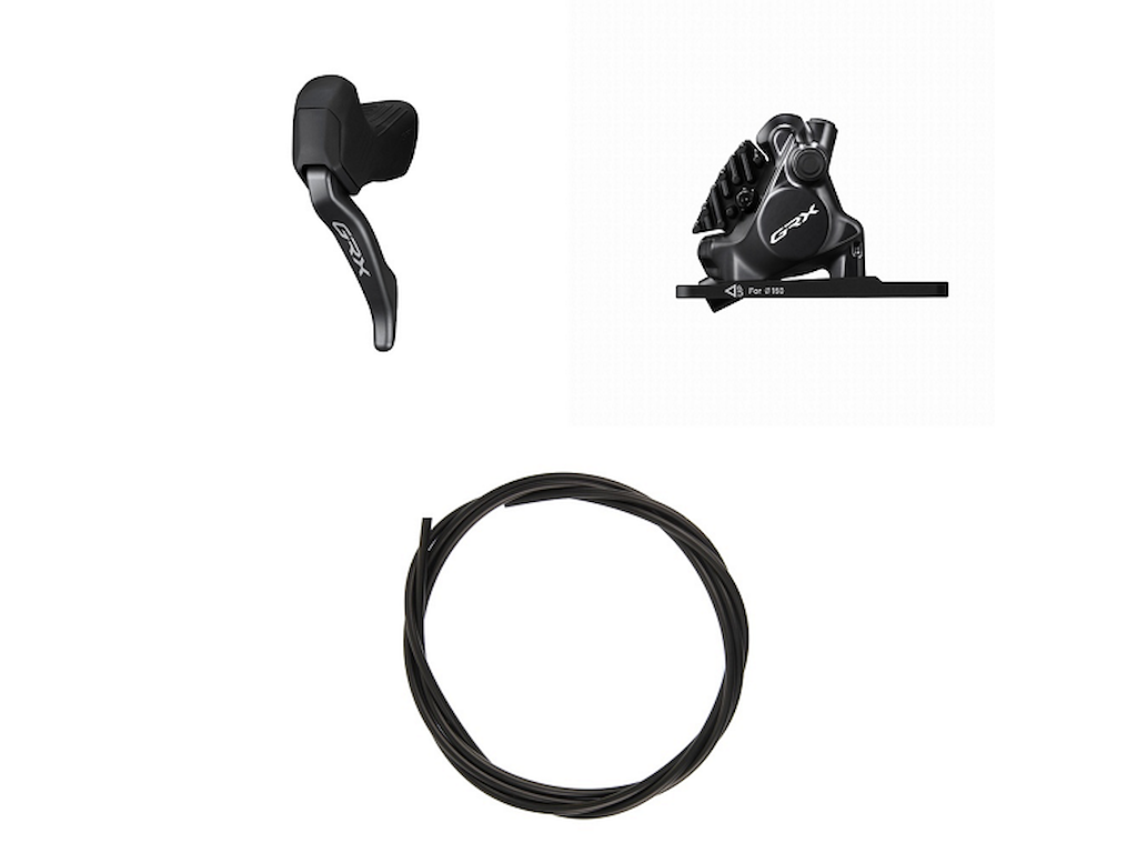 Shimano GRX Hydraulisk bremsesæt til Gravel - Front/Venstre - resin med finne