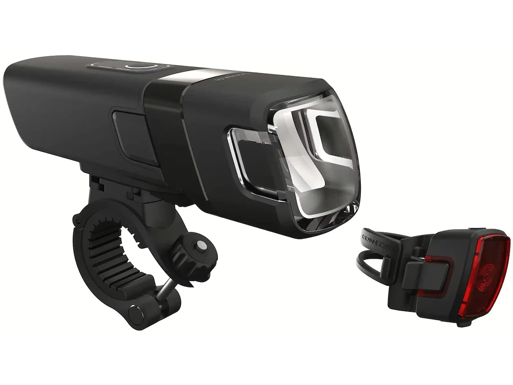 CONTEC DLUX micro power 80 - Lygtesæt - 200 Lumen - LED - Batteri - StVZO - Sort