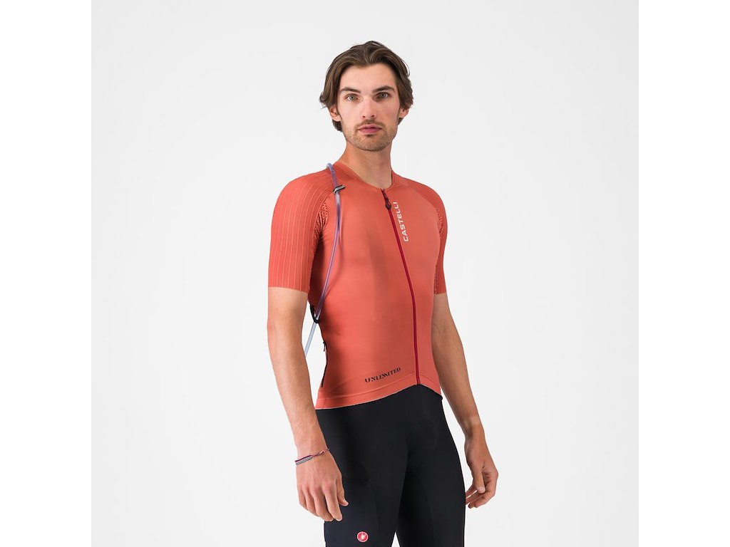 Castelli Unlimited Pro 2 cykeltrøje korte ærmer paprika herre