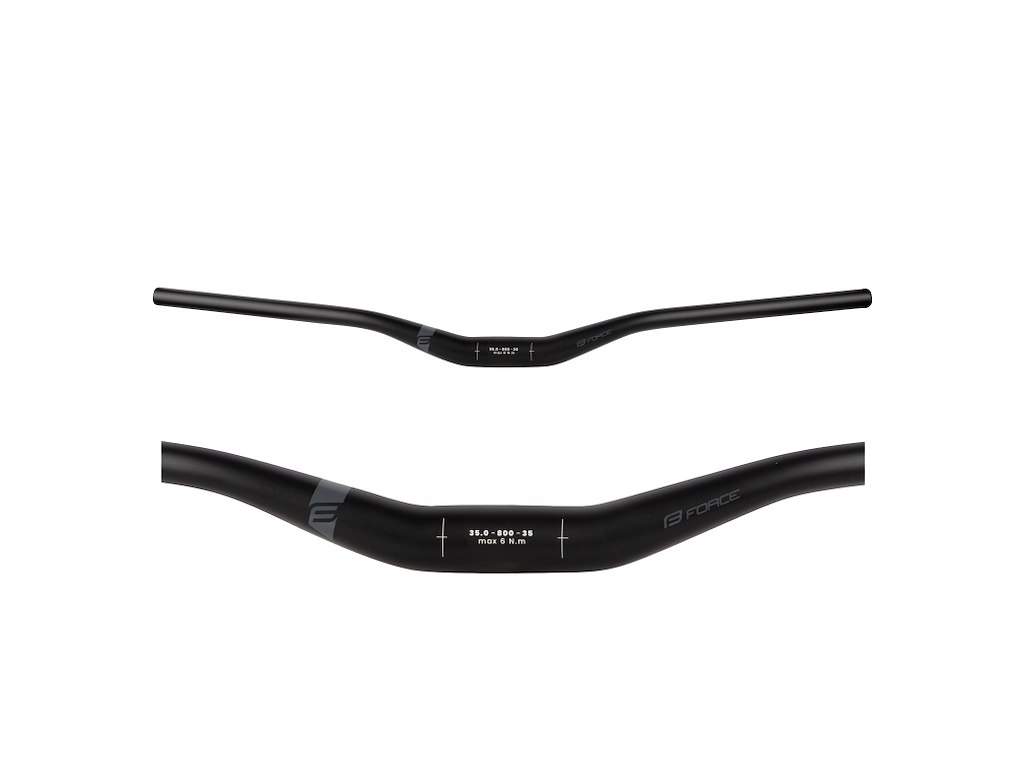 FORCE TEAM styr MTB rised 35,0/800 mm aluminium mat sort