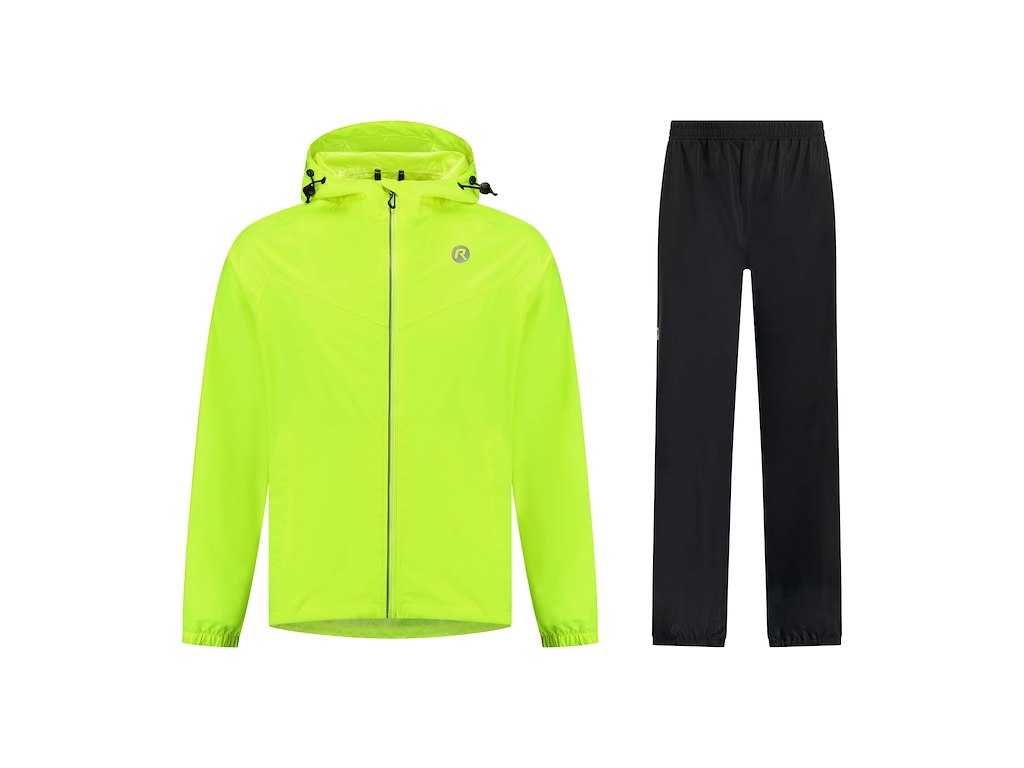 Rogelli Commuter Core Regntøj - Unisex - Gul/Sort - Str. 2XL