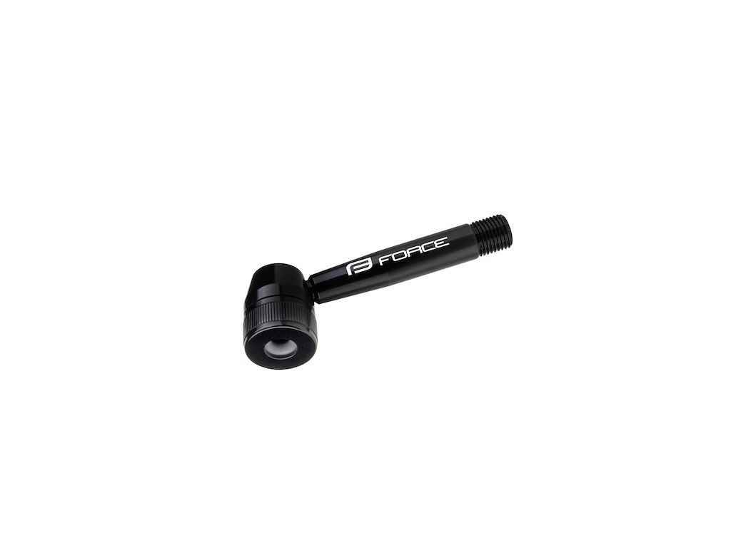 FORCE aluminiums adapter presta til auto ventil til pladehjul - Sort