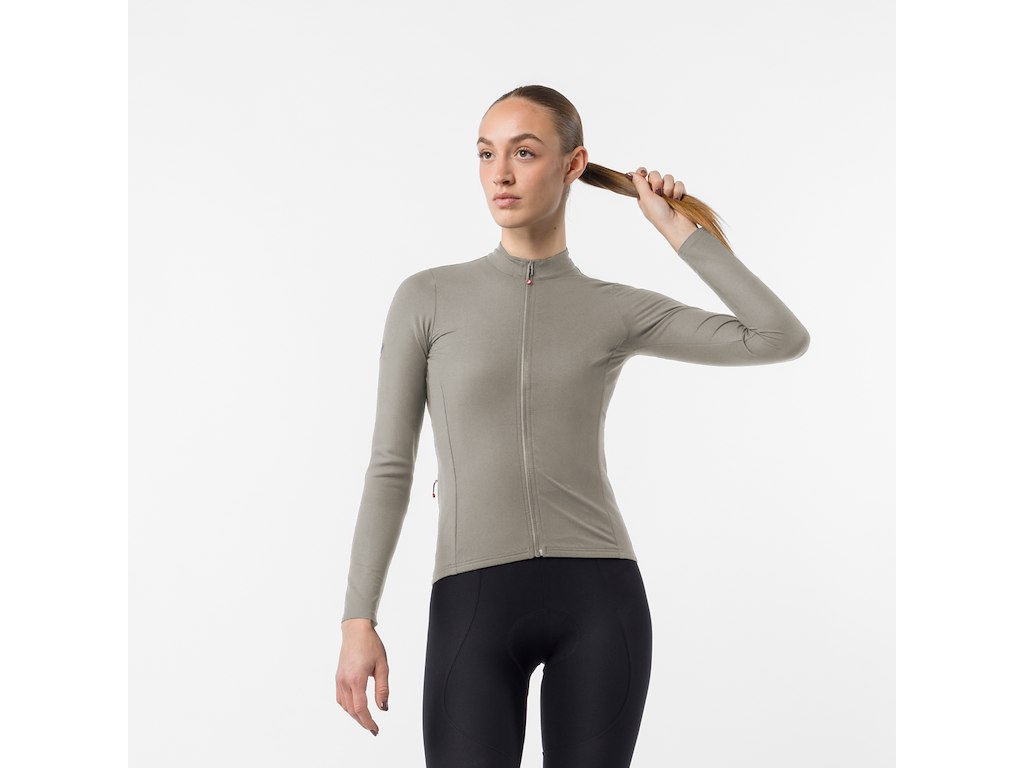 Castelli Thermowoven Womens LS Jersey - Cykeltrøje - Korte ærmer - Dame - Silver Moon - Str. XS