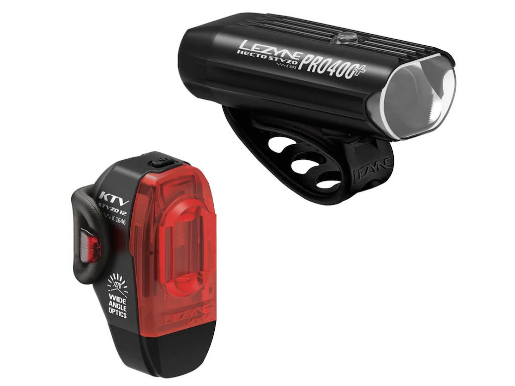 Lezyne LED Hecto Drive Pro 400+/ KTV Drive STVZO lygtesæt 400/11 Lumen