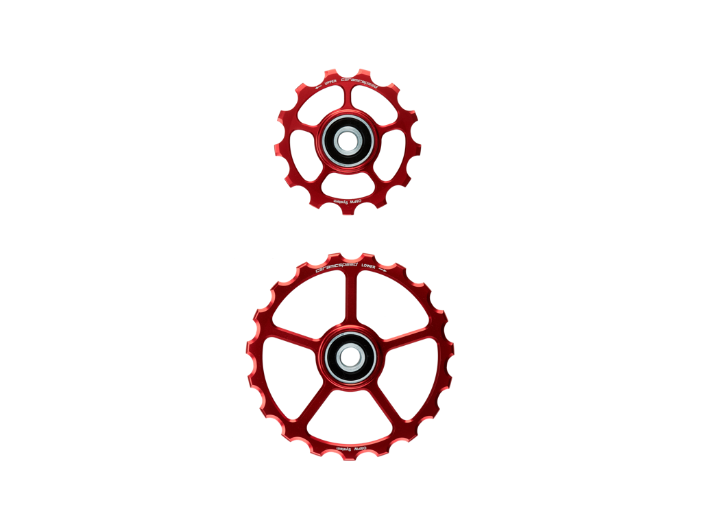 CeramicSpeed Keramisk Oversized Pulleyhjul - 13+19 - Rød