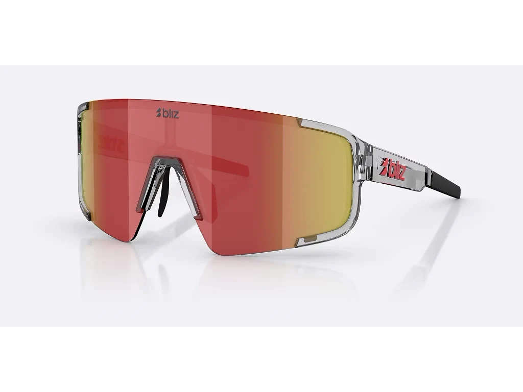 Bliz P003 Large - Cykelbriller - Transparent Dark Grey/Brown/Red Multi
