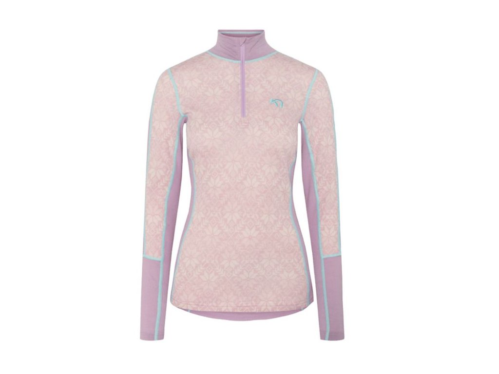 Kari Traa Anna baselayer half-zip trøje merino bloom purple dame