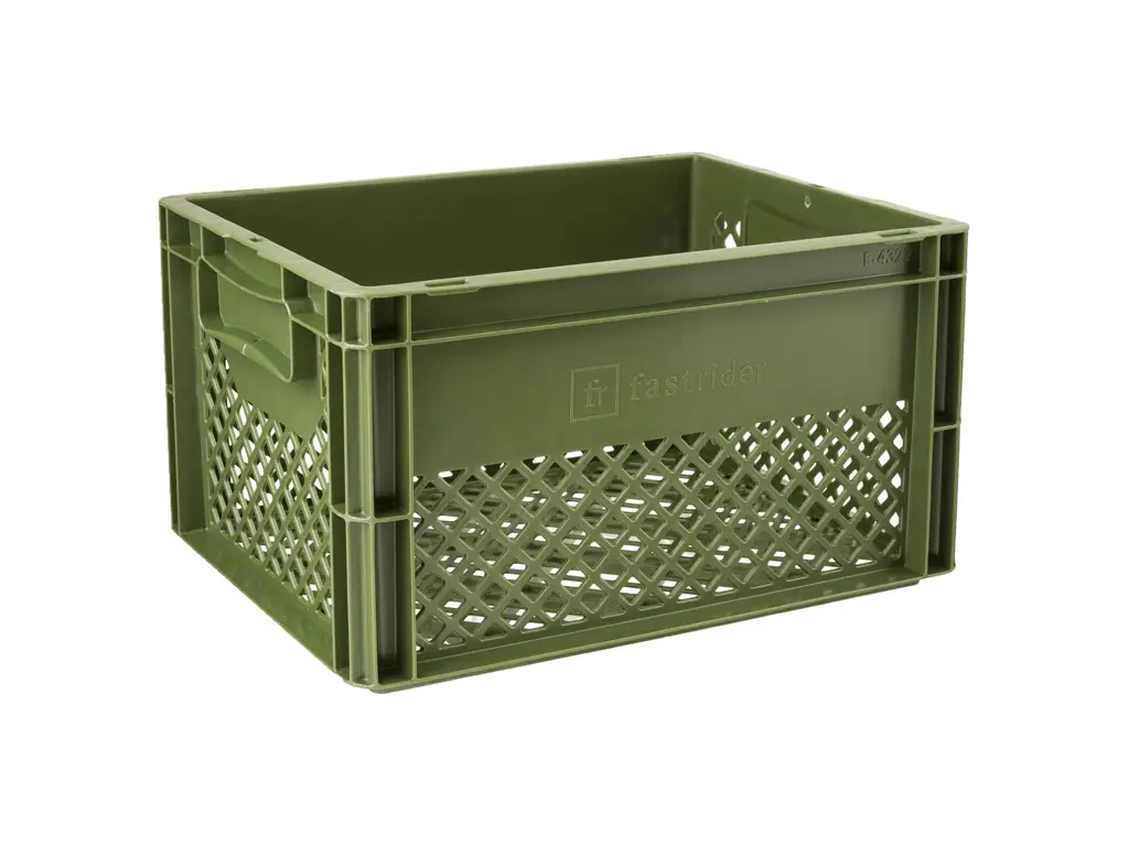 FastRider Crate M plastkurv til for og bag 22 L army green