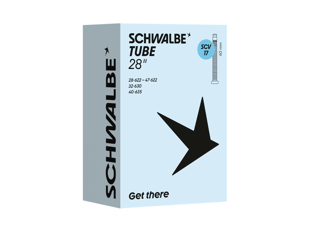 Schwalbe slange 28" (28/47-622/635) med 60mm SCV Clik ventil - SCV17