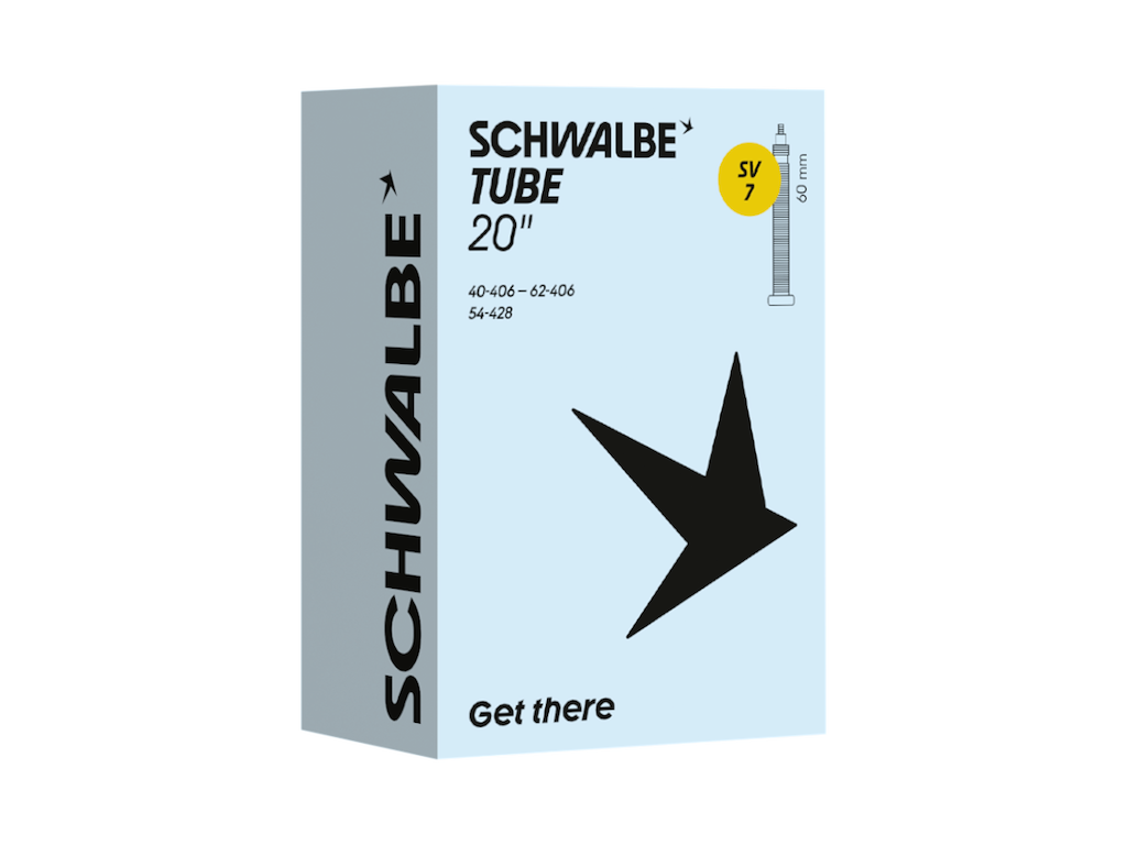 Schwalbe slange 20"x1,60-2,50 (40/62-406) med 60mm lang racerventil SV7