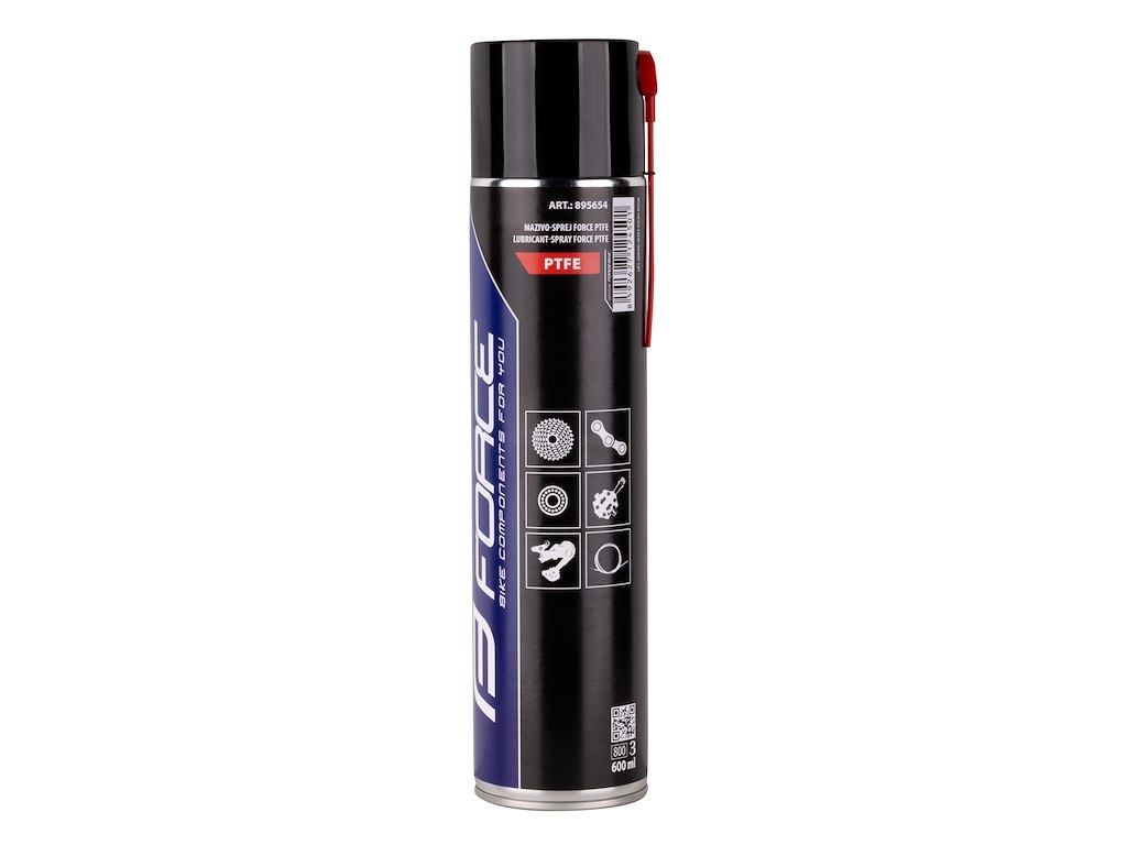 FORCE PTFE smøremiddel på spray til kæde og lejer mm 600 ml