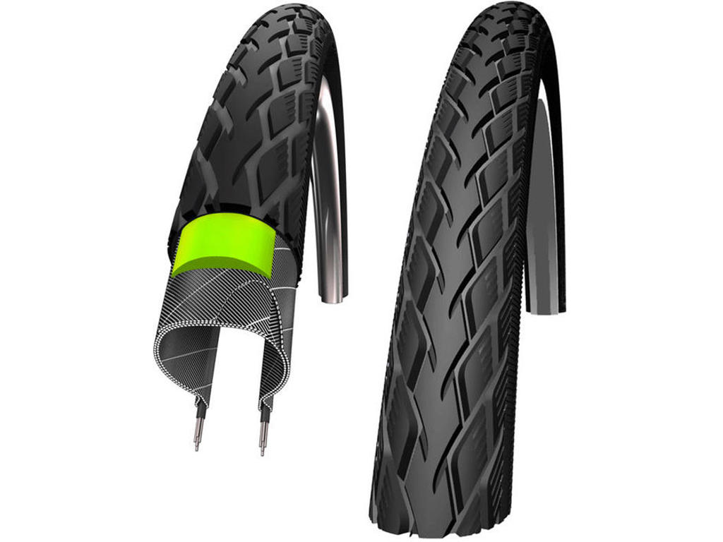 Schwalbe Marathon GreenGuard tråddæk 24x1,75 refleks sort
