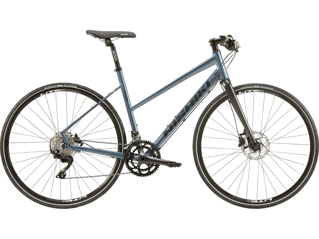 Nishiki Pro Air citybike 22 gear med Shimano 105 skivebremser blågrøn dame