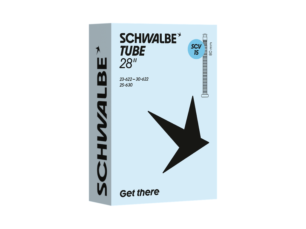 Schwalbe slange 700c/28"x0,90-1,20 (23/30-622/630) med 80mm lang SCV Clik ventil SCV15