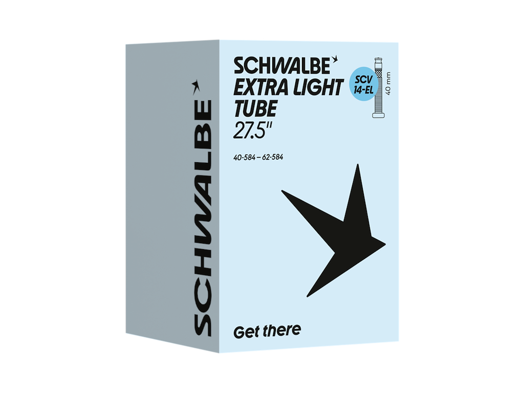 Schwalbe Extra Light slange 27,5"x1,60-2,50 (40/62-584) med 40mm lang SCV Clik ventil SCV14-EL