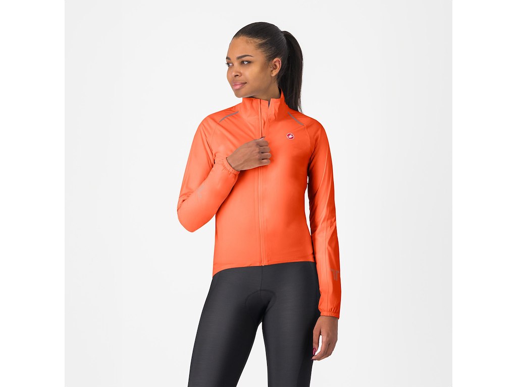 Castelli Emergency 3 Womens Rain Jacket - Dame - Briliant Orange - Str. XS