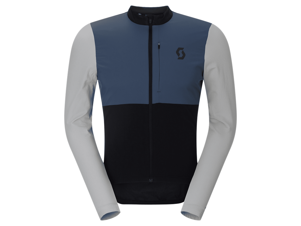 SCOTT Endurance Warm - Cykeltrøje - Lange ærmer - Herre - Sort/Dusk Blue - Str. S