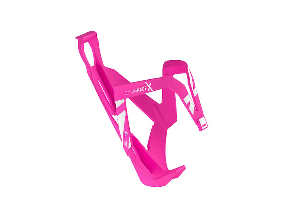 Elite Bottle Cage Custom RaceX Pink Fluo, White Graphic - Flaskeholder