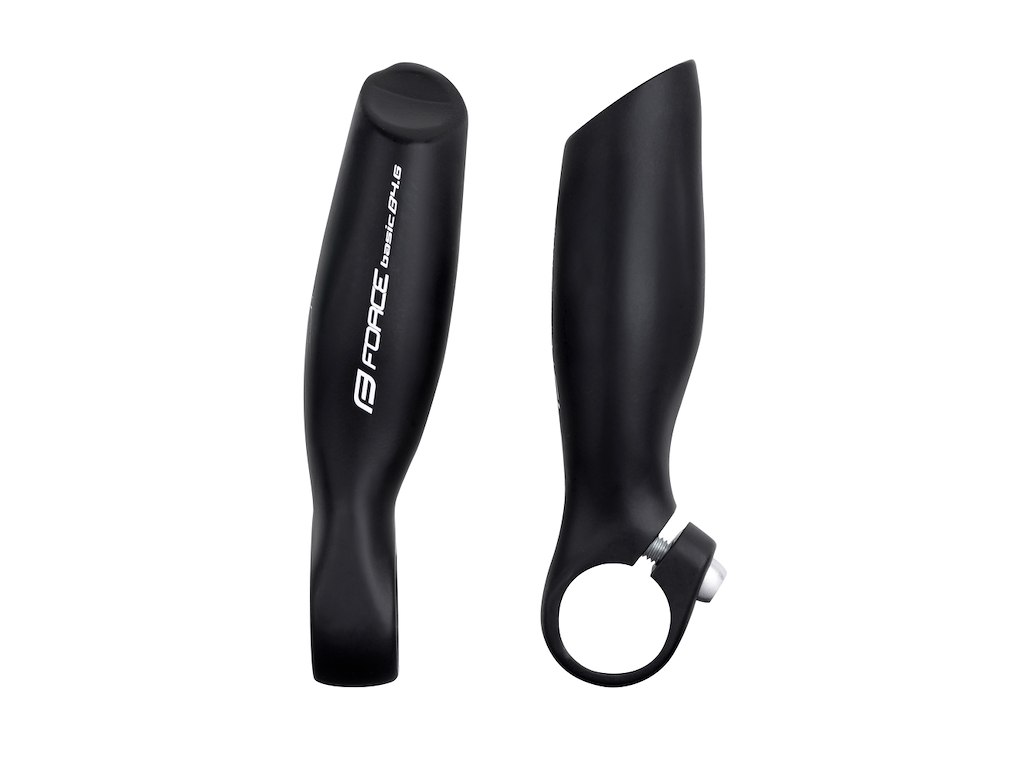 FORCE bar ends B4.6 11,5 cm lang aluminium- mat sort