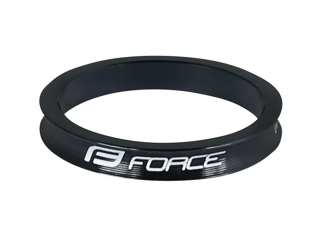 FORCE spacer til headset 1 1/8'' AHEAD 5 mm aluminium - Sort