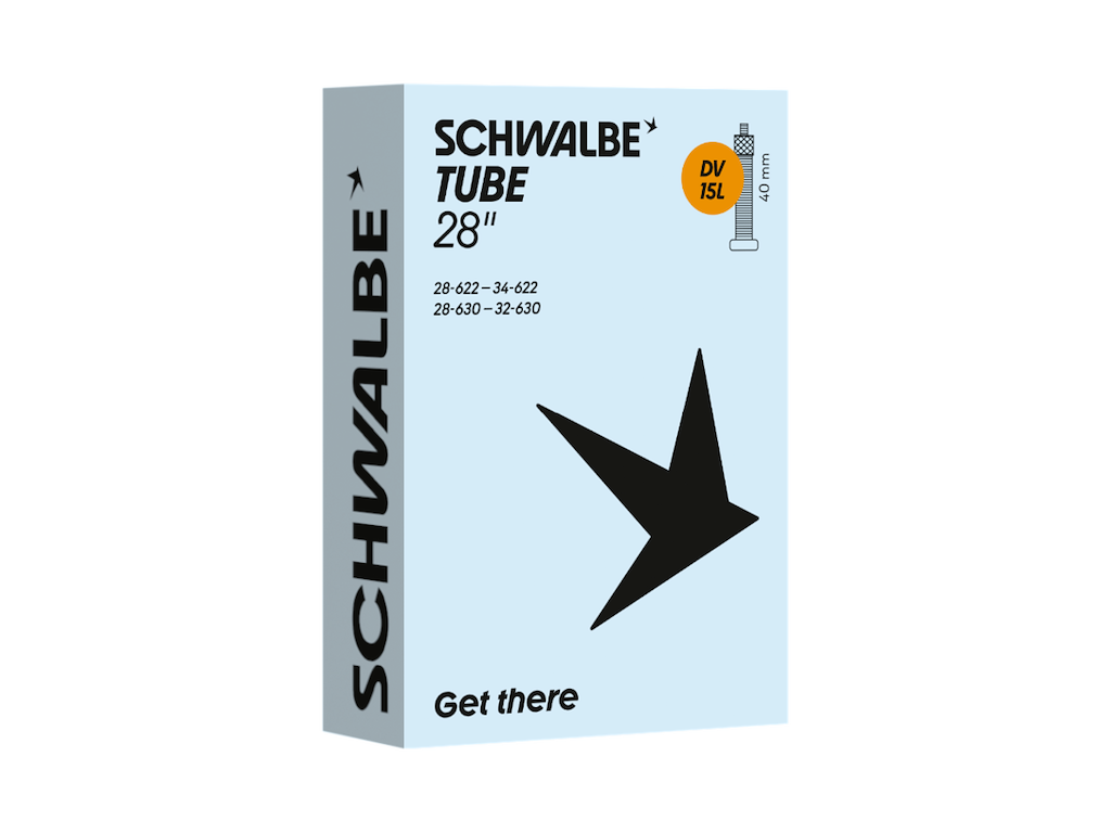 Schwalbe slange 700c/28"x1,10-1,40 (28/34-622/630) med 40mm lang Dunlop ventil DV15L