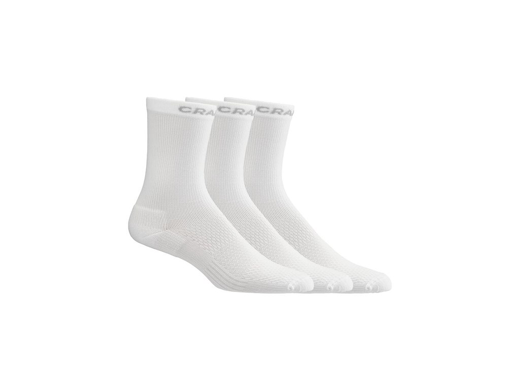 Craft Active High Sock 3-Pak- Cykelstrømper - Hvid - Str. 40/42