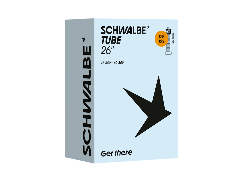 Schwalbe slange 26"x1,00-1,60 (25/40-559) med 40mm lang Dunlop ventil DV12S