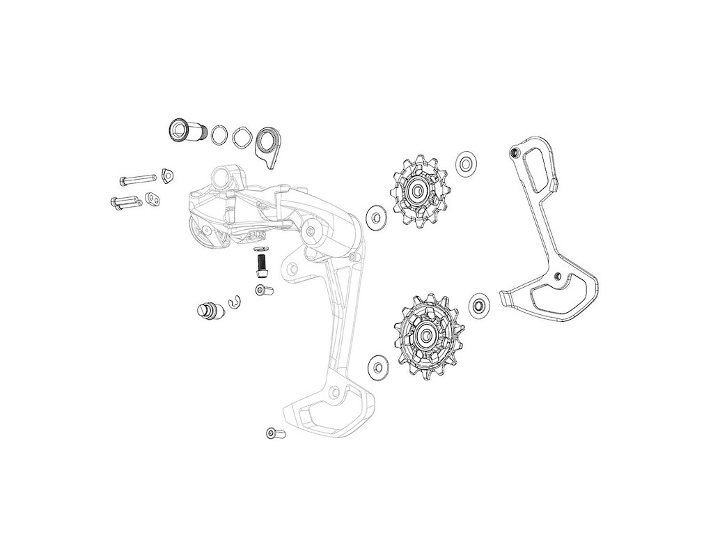 SRAM Force XPLR AXS E1 cage kit til bagskifter