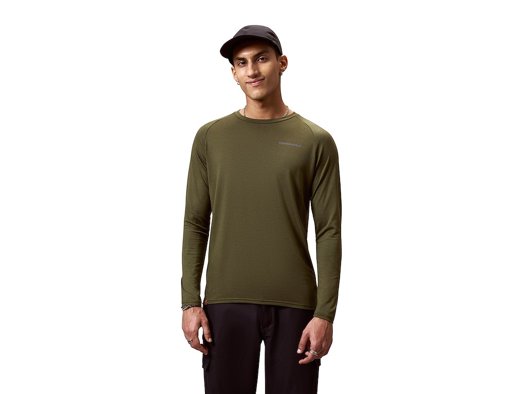 Endura Baabaa Blend Baselayer med lange ærmer - Herre - Grøn - Str. XL