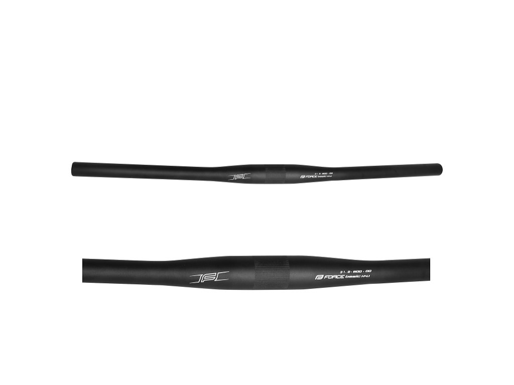 FORCE BASIC H4.1 styr MTB flat 31,8/600 mm aluminium mat sort