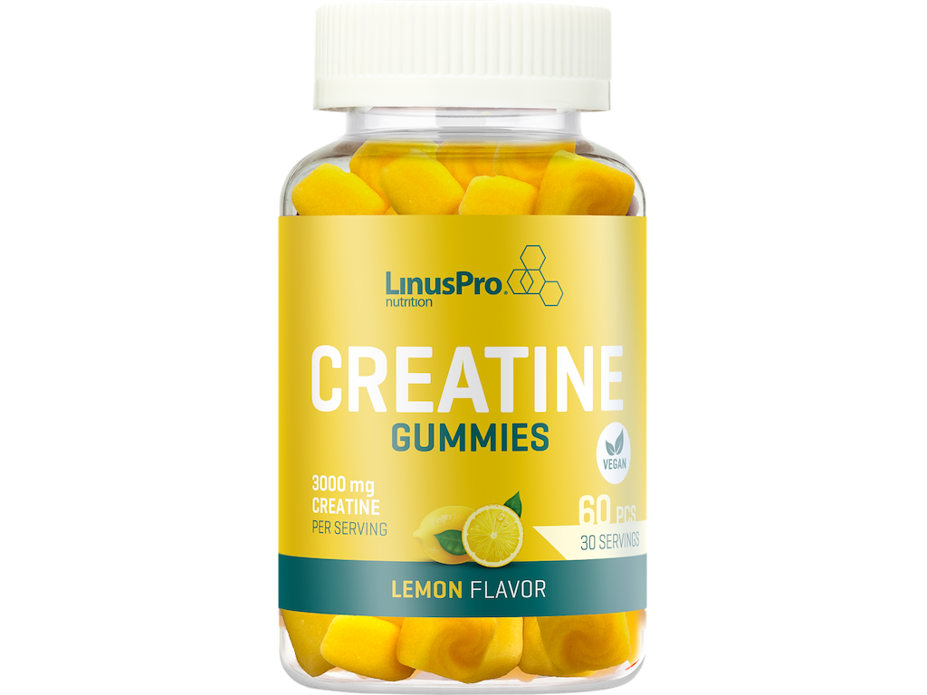 LinusPro Kreatin Vingummi - Lemon - 60 tabs