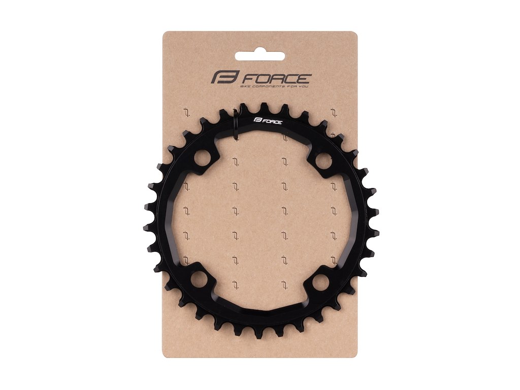 FORCE NW klinge 34 tands 4 bolt BCD 104 CNC aluminium 10/11 og 12 gear sort